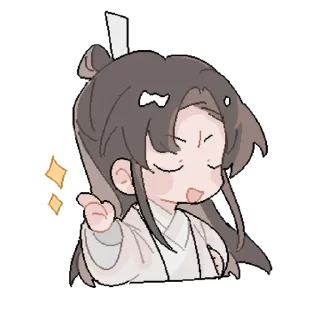 😌 emoji @heikewwjj —люяо, художник: 因为这里是魍魉乐园 on weibo Telegram sticker 7 of 14