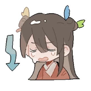 😔 emoji @heikewwjj —люяо, художник: 因为这里是魍魉乐园 on weibo Telegram sticker 2 of 14