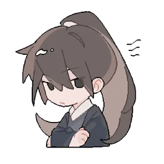 😒 emoji @heikewwjj —люяо, художник: 因为这里是魍魉乐园 on weibo Telegram sticker 6 of 14