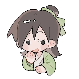 😏 emoji @heikewwjj —люяо, художник: 因为这里是魍魉乐园 on weibo Telegram sticker 3 of 14