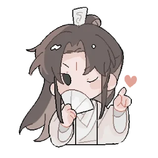 💗 emoji @heikewwjj —люяо, художник: 因为这里是魍魉乐园 on weibo Telegram sticker 8 of 14