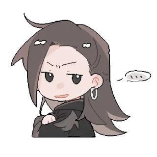 🤨 emoji @heikewwjj —люяо, художник: 因为这里是魍魉乐园 on weibo Telegram sticker 9 of 14