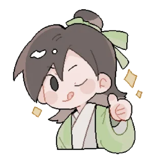 😉 emoji @heikewwjj —люяо, художник: 因为这里是魍魉乐园 on weibo Telegram sticker 4 of 14