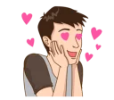 😍 emoji Romantic Couple In Love Telegram sticker 18 of 41