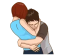 💑 emoji Romantic Couple In Love Telegram sticker 19 of 41