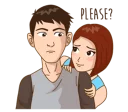 ☺️ emoji Romantic Couple In Love Telegram sticker 7 of 41