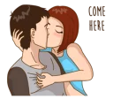 💑 emoji Romantic Couple In Love Telegram sticker 8 of 41