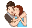 💑 emoji Romantic Couple In Love Telegram sticker 13 of 41