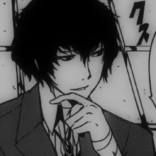 Sticker from Dazai Osamu.