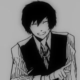 Sticker from Dazai Osamu.