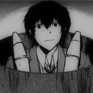 Sticker from Dazai Osamu.