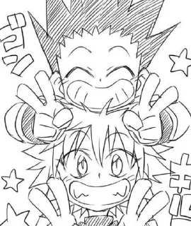 Sticker from Gon x killua (by @TailzT)