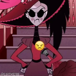 😈 emoji @EARTH928B ⌥ HAZBIN HOTEL ОТЕЛЬ ХАЗБИН СТИКЕРЫ ТГ Telegram sticker 4 of 50