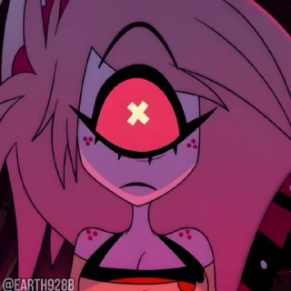 😈 emoji @EARTH928B ⌥ HAZBIN HOTEL ОТЕЛЬ ХАЗБИН СТИКЕРЫ ТГ Telegram sticker 9 of 50
