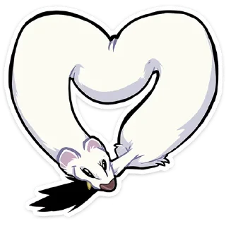 ❤️ emoji @stickersvvk Горностай Гера Telegram sticker 22 of 49