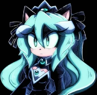 Sticker from mana the hedgehog ::