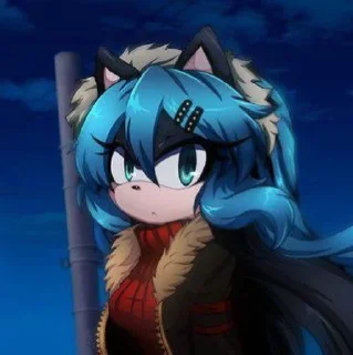 Sticker from mana the hedgehog ::