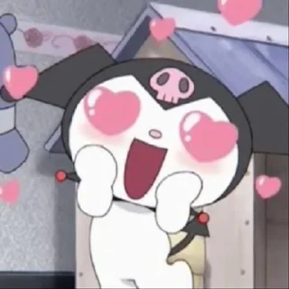😍 emoji kuromi by plutalune Telegram sticker 9 of 31