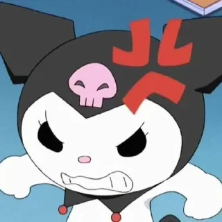 😡 emoji kuromi by plutalune Telegram sticker 5 of 31