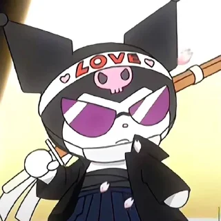 😎 emoji kuromi by plutalune Telegram sticker 20 of 31