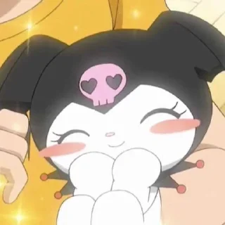 😊 emoji kuromi by plutalune Telegram sticker 8 of 31