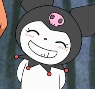 😁 emoji kuromi by plutalune Telegram sticker 12 of 31