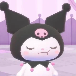 😌 emoji kuromi by plutalune Telegram sticker 23 of 31