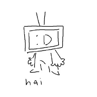 Sticker from tv