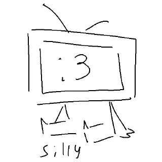 Sticker from tv
