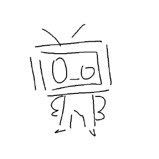 Sticker from tv