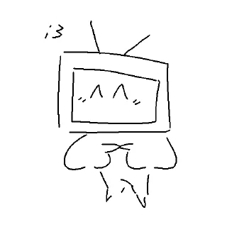 Sticker from tv
