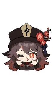 😋 emoji Ху Тао Telegram sticker 11 of 15