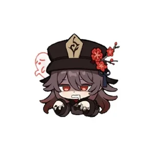 🫠 emoji Ху Тао Telegram sticker 9 of 15