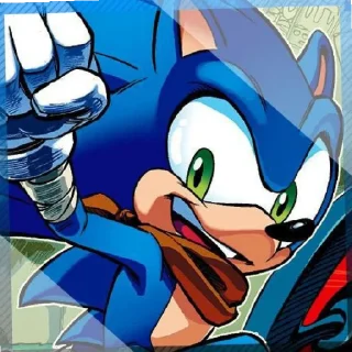 😆 emoji Соник топ, у меня всё. Telegram sticker 22 of 53