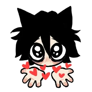 ❤️ emoji Ebgy catboy @anime4_arts Telegram sticker 15 of 70
