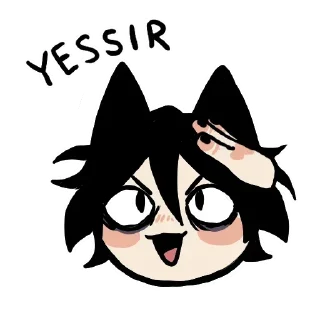🫡 emoji Ebgy catboy @anime4_arts Telegram sticker 22 of 70