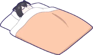 😴 emoji Black cat boy sticker • @punipuni_stickers Telegram sticker 22 of 24