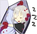 😴 emoji A little girl Sticker (Vampire) :: @line_stickers Telegram sticker 20 of 40