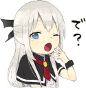 🤨 emoji A little girl Sticker (Vampire) :: @line_stickers Telegram sticker 17 of 40