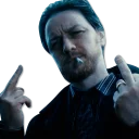 Sticker from McAvoy face