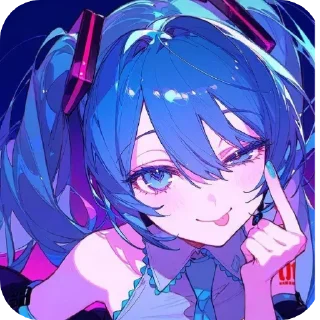 Sticker from Miku.  @prosto1942