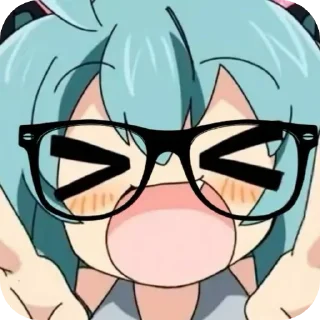Sticker from Miku.  @prosto1942