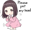 😞 emoji A little girl Sticker (Menhera-chan Style) ENG :: @line_stickers Telegram sticker 21 of 40