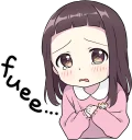 😢 emoji A little girl Sticker (Menhera-chan Style) ENG :: @line_stickers Telegram sticker 17 of 40