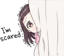 👀 emoji A little girl Sticker (Menhera-chan Style) ENG :: @line_stickers Telegram sticker 7 of 40