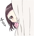 👀 emoji A little girl Sticker (Menhera-chan Style) :: @line_stickers Telegram sticker 5 of 40