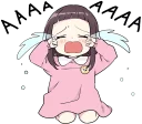 😭 emoji A little girl Sticker (Menhera-chan Style) ENG :: @line_stickers Telegram sticker 10 of 40