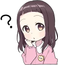 🤔 emoji A little girl Sticker (Menhera-chan Style) ENG :: @line_stickers Telegram sticker 20 of 40