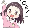 👍 emoji A little girl Sticker (Menhera-chan Style) ENG :: @line_stickers Telegram sticker 9 of 40