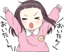 🙌 emoji A little girl Sticker (Menhera-chan Style) :: @line_stickers Telegram sticker 3 of 40